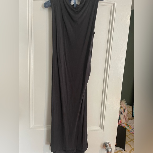All Saints dark charcoal cotton dress - Picture 4 of 5